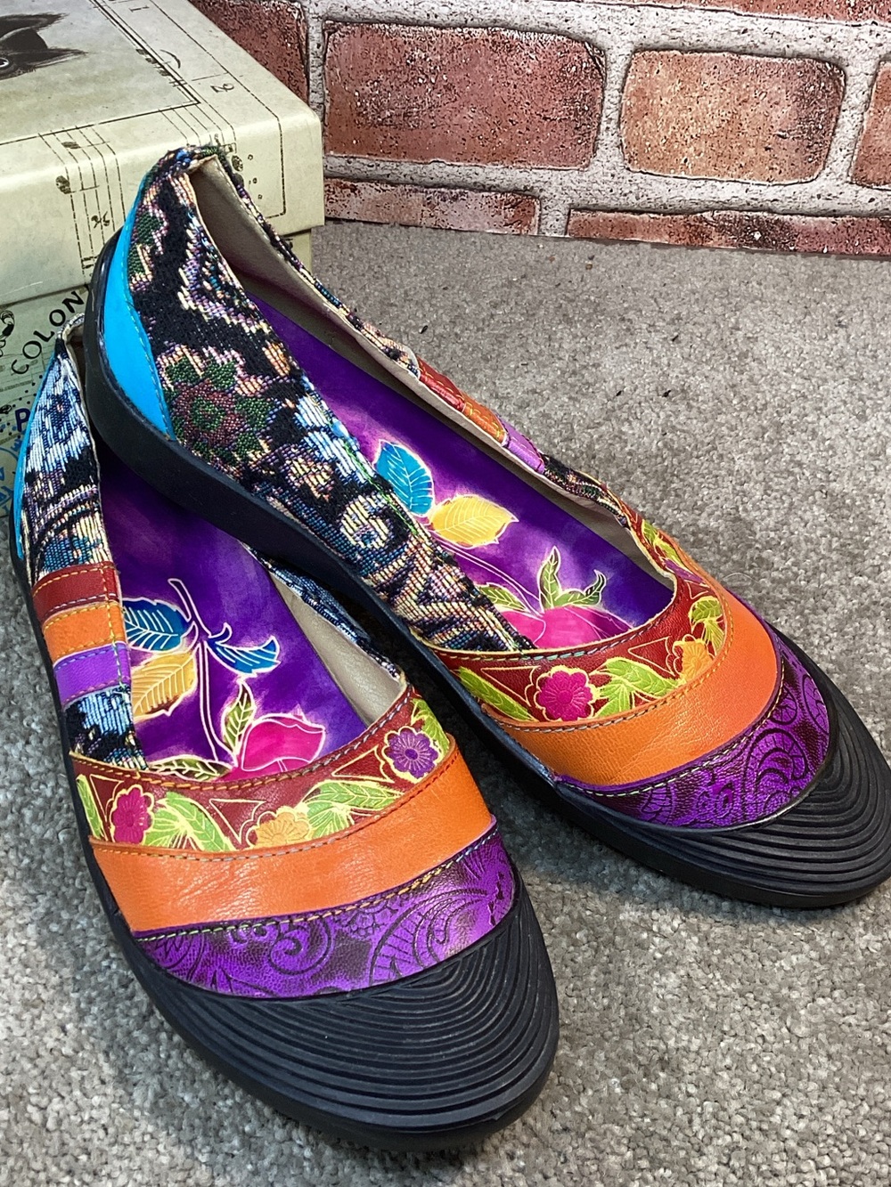 Socofy Folksway women’s ballet flats size 38 eu size 7.5-8 us